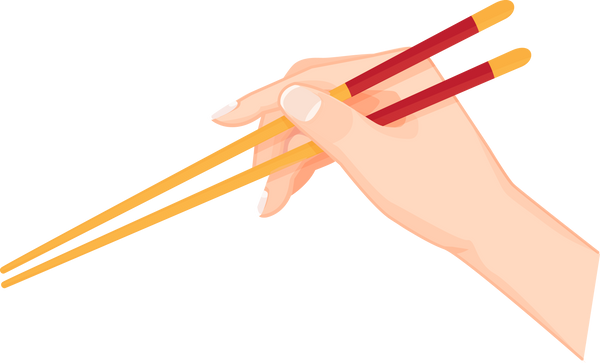 Hand Holding Chopsticks Illustration